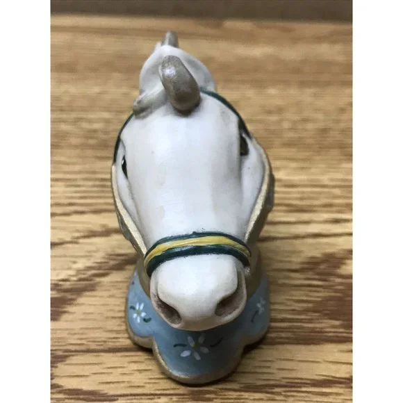 Carousel Horse Head Porcelain Bell Ornament Approx 3.5" Tall EUC - Picture 3 of 8
